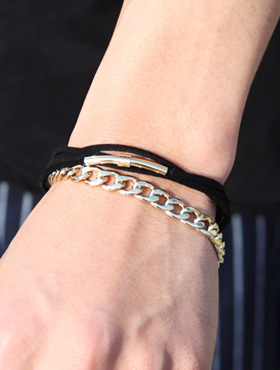 gold chain bracelet [ 3color / free size ] 골드 체인 팔찌